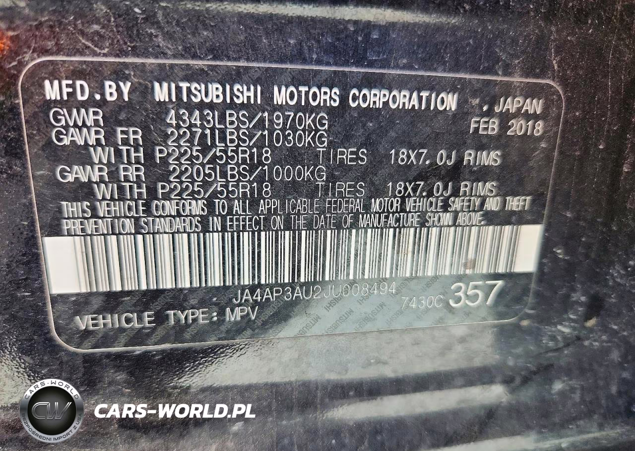 2018 Mitsubishi Outlander Sport Es VIN:JA4AP3AU2JU008494 - 13
