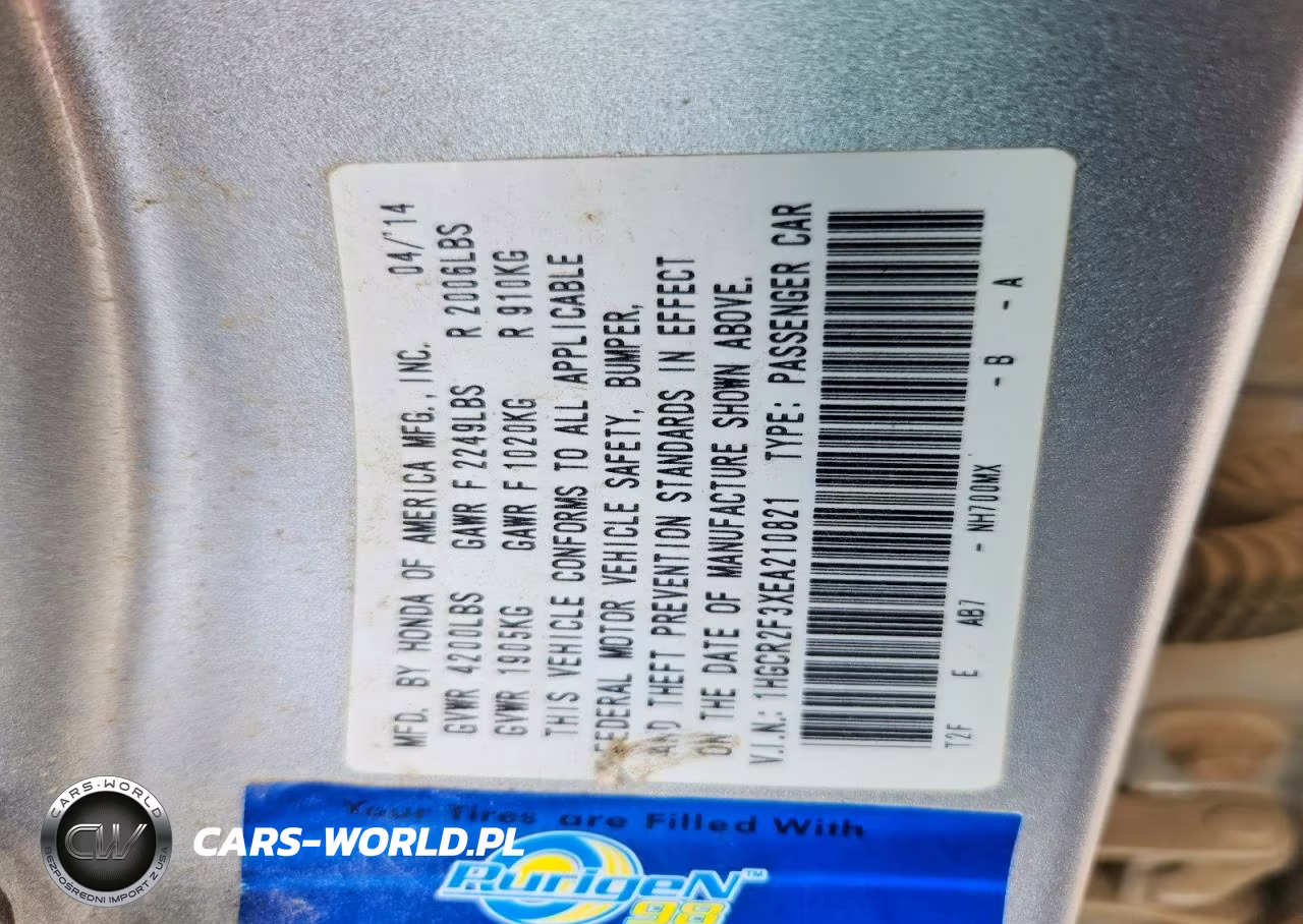 2014 Honda Accord Lx VIN:1HGCR2F3XEA210821 - 13