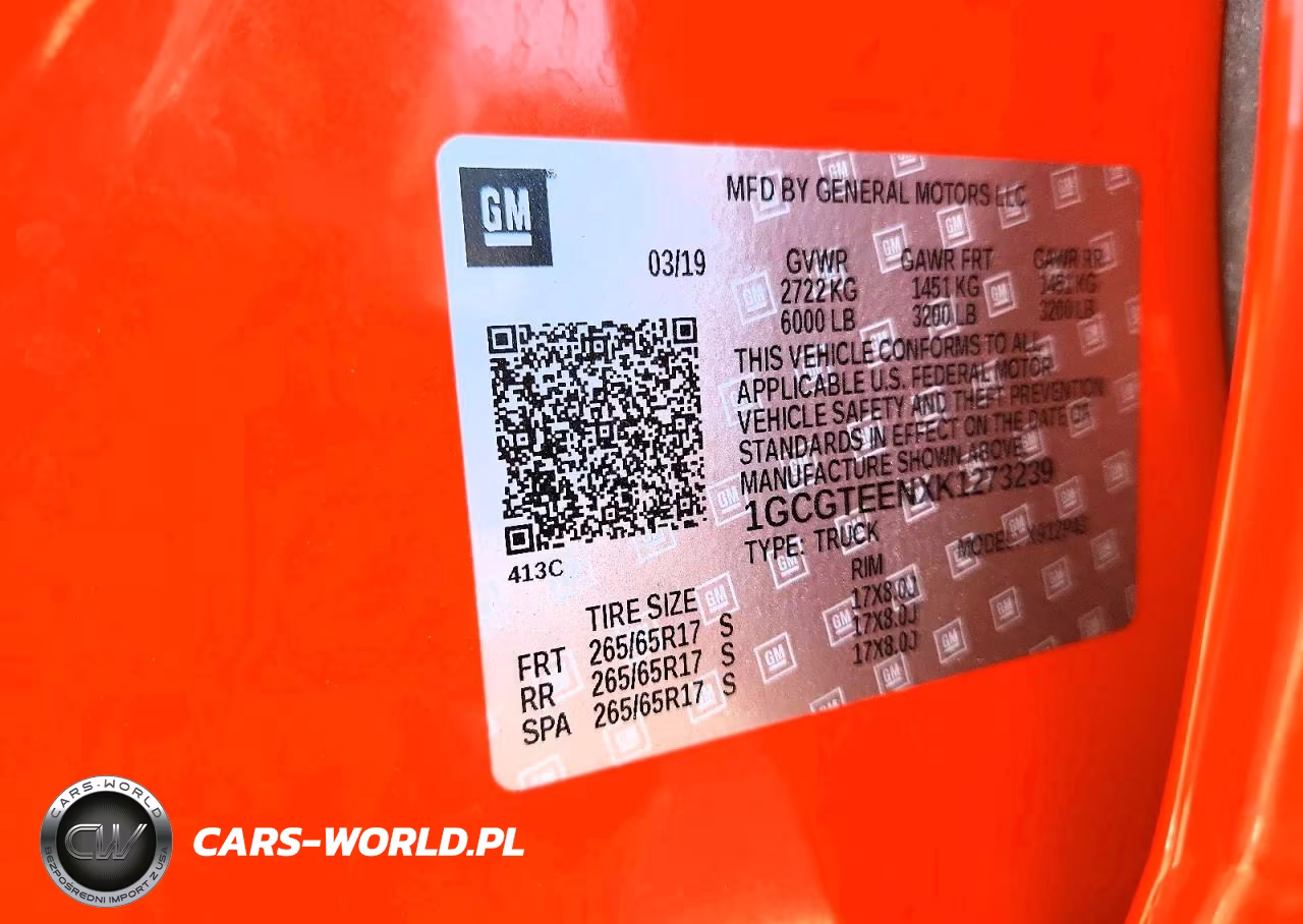2019 Chevrolet Colorado Zr2 VIN:1GCGTEENXK1273239 - 12