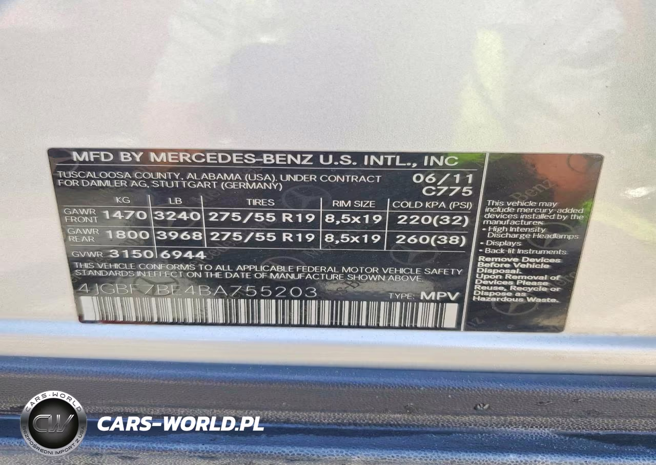 2011 Mercedes-Benz Gl 450 4Matic VIN:4JGBF7BE4BA755203 - 13
