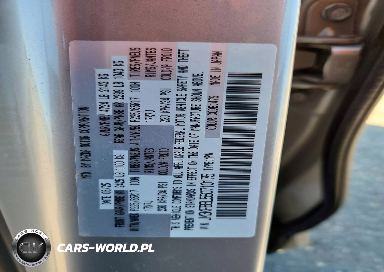 2025 Mazda Cx-5 Select VIN:JM3KFBBL5S0710175 - 12