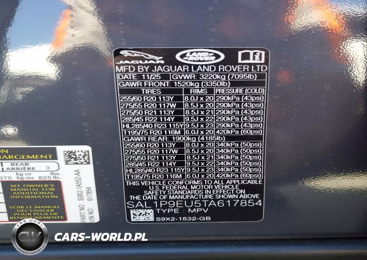 2026 Land Rover Range Rover Sport Se VIN:SAL1P9EU5TA617854 - 12