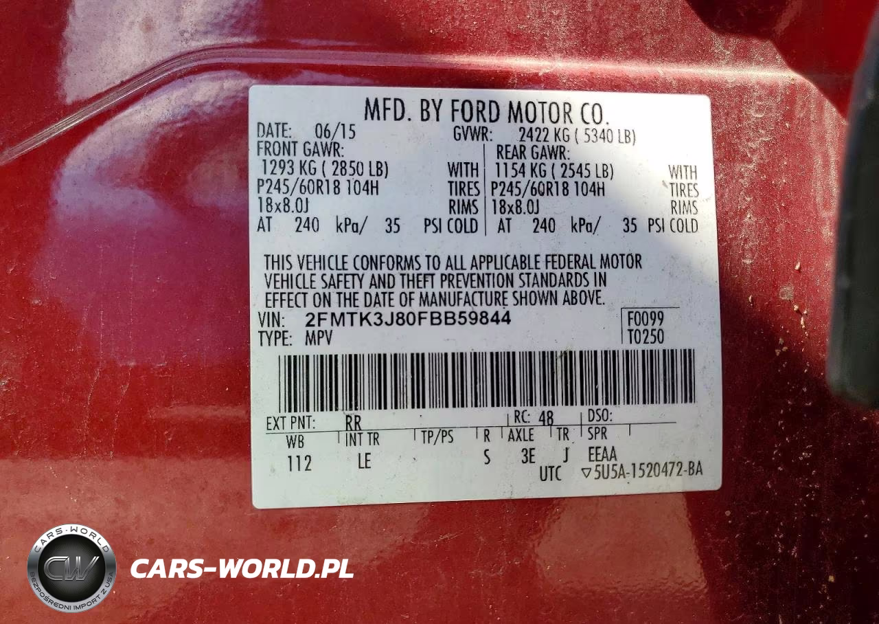 2015 Ford Edge Sel VIN:2FMTK3J80FBB59844 - 13