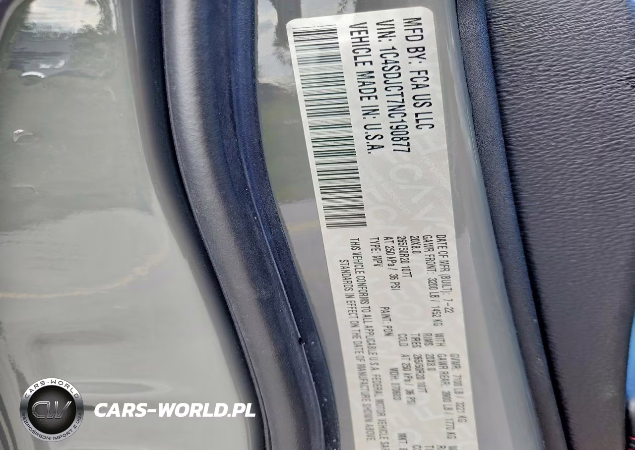 2022 Dodge Durango R-T VIN:1C4SDJCT7NC190877 - 13