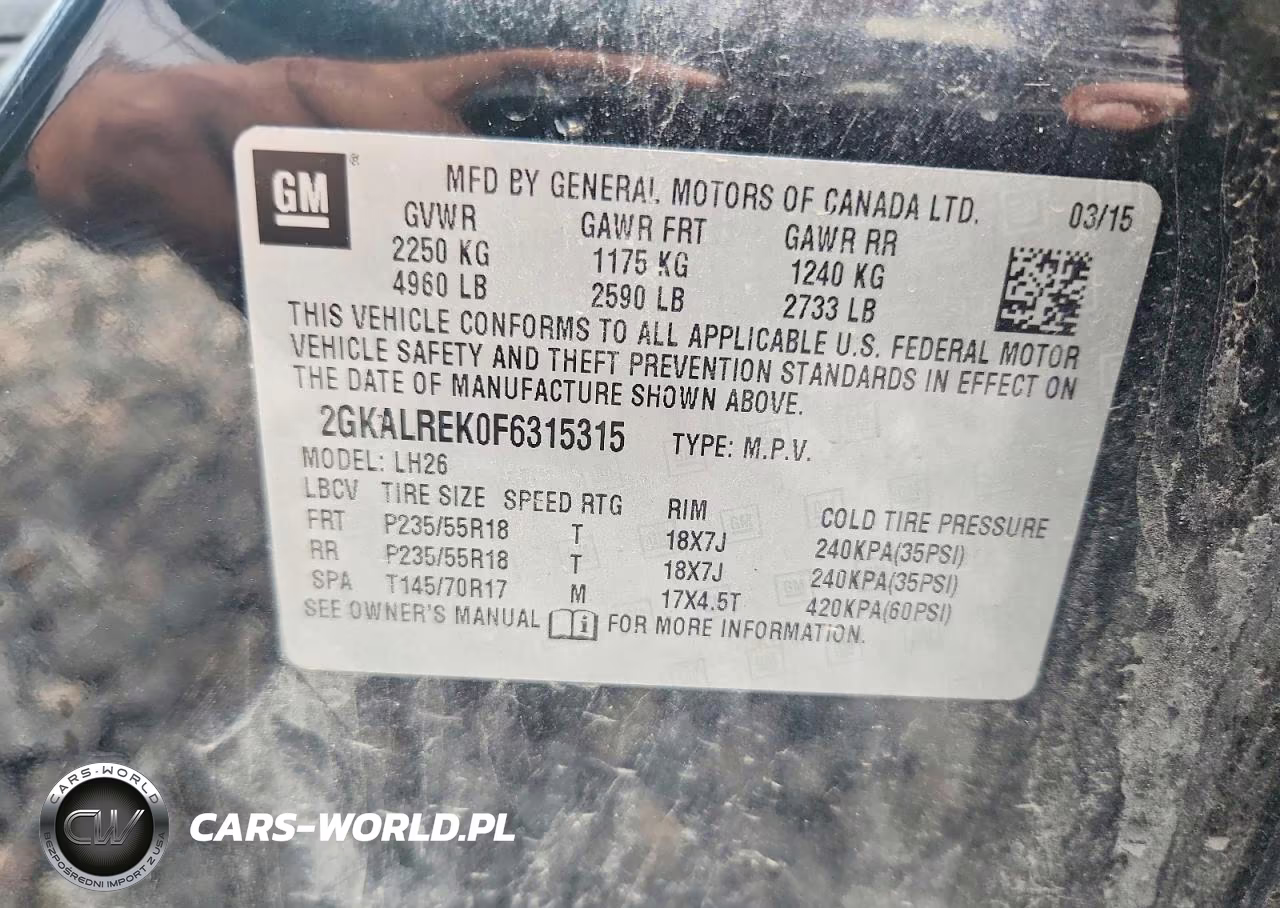 2015 GMC Terrain Sle VIN:2GKALREK0F6315315 - 12