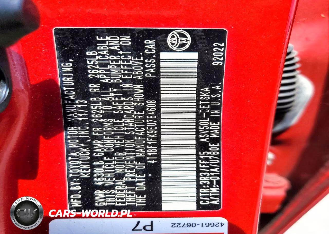 2014 Toyota Camry Se VIN:4T1BF1FK9EU764608 - 12