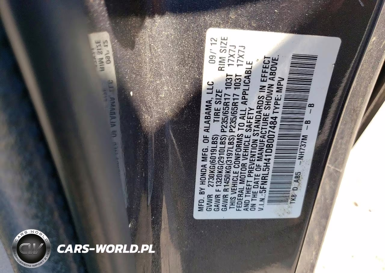 2013 Honda Odyssey Ex VIN:5FNRL5H41DB007484 - 13