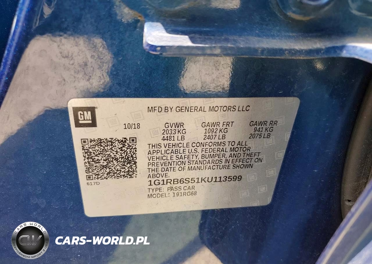 2019 Chevrolet Volt Premier VIN:1G1RB6S51KU113599 - 13