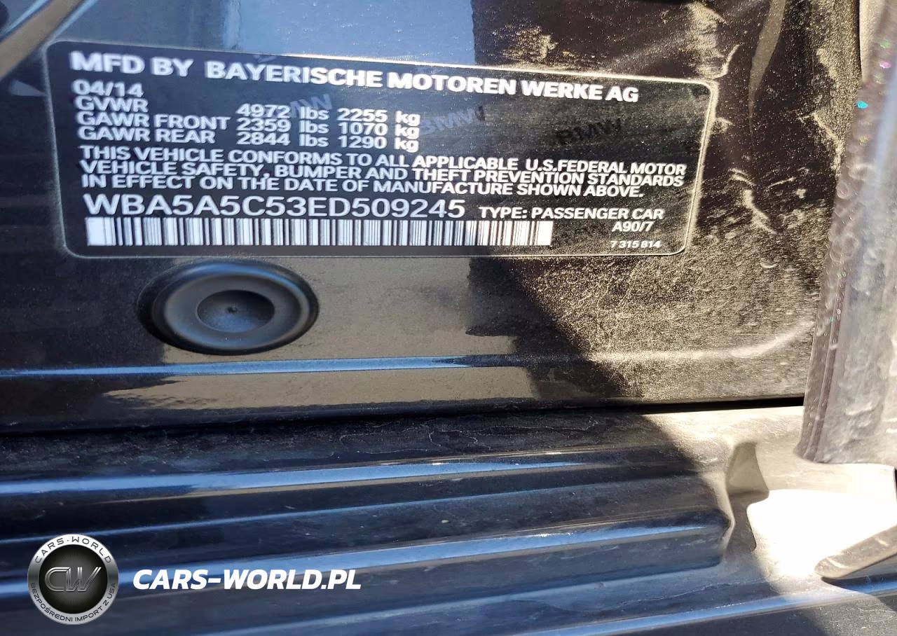2014 BMW 528 I VIN:WBA5A5C53ED509245 - 14