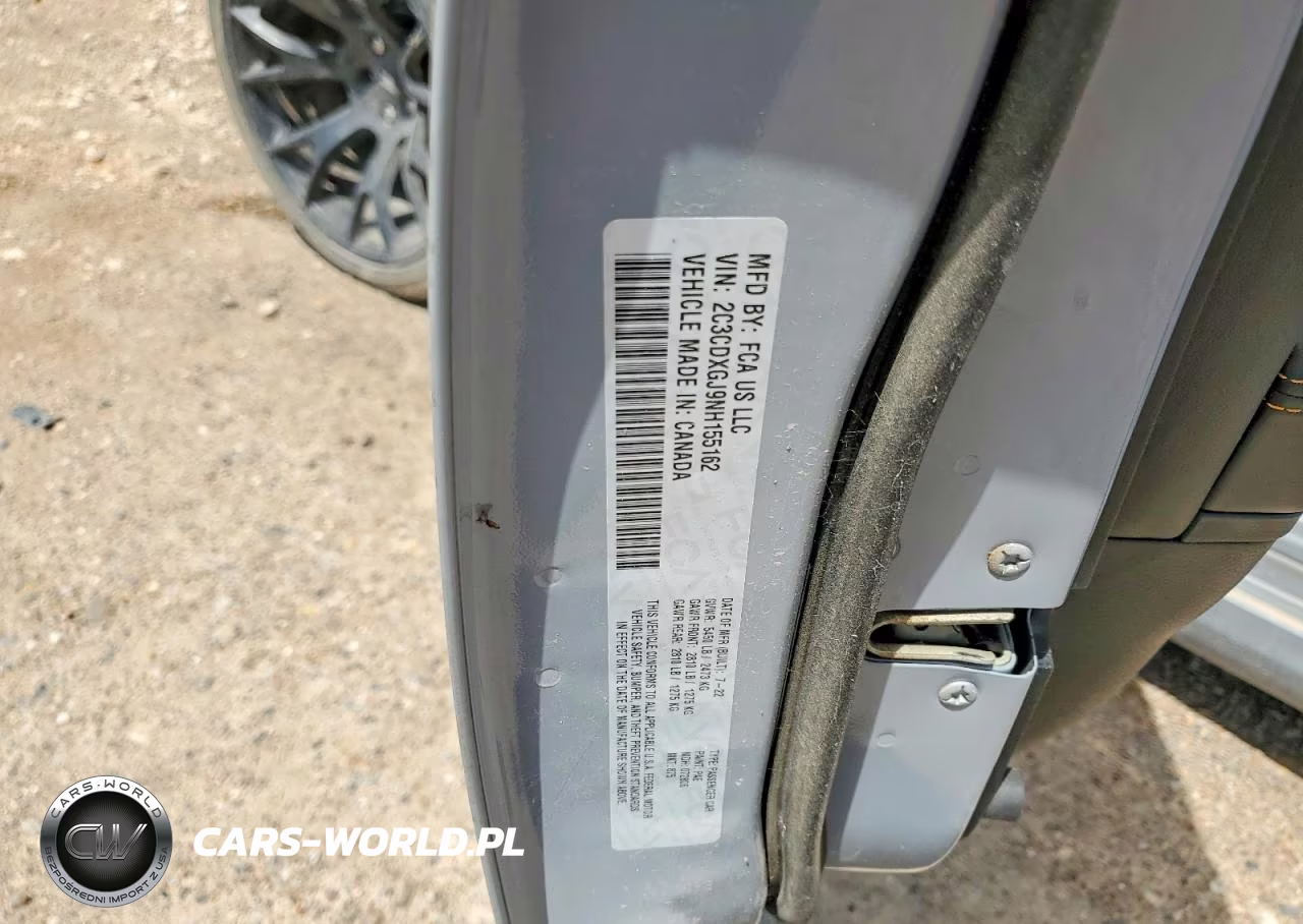 2022 Dodge Charger Scat Pack VIN:2C3CDXGJ9NH155162 - 12