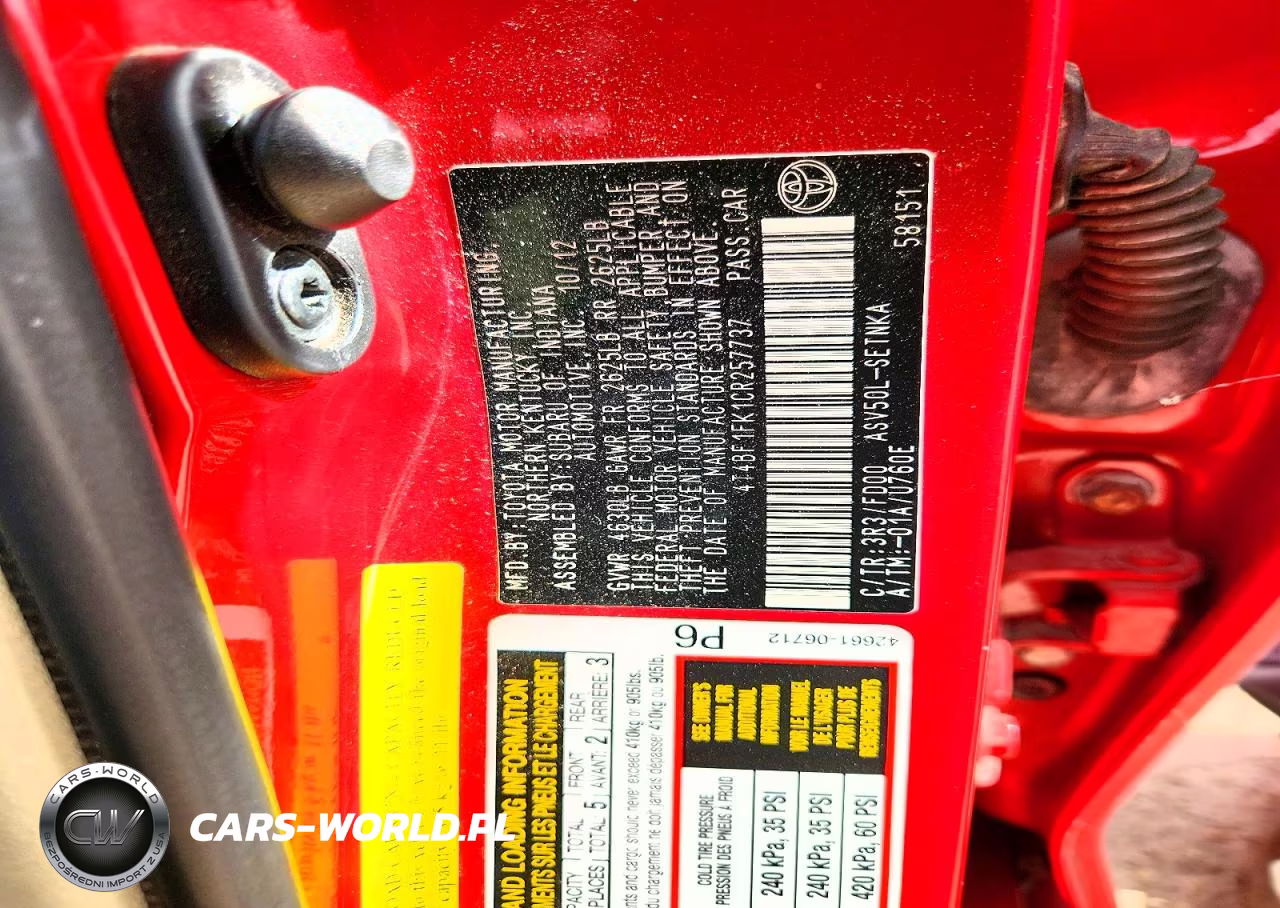 2012 Toyota Camry Le VIN:4T4BF1FK1CR257737 - 12