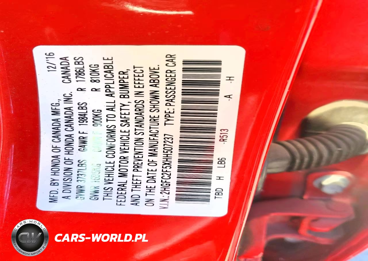 2017 Honda Civic Lx VIN:2HGFC2F5XHH507237 - 12