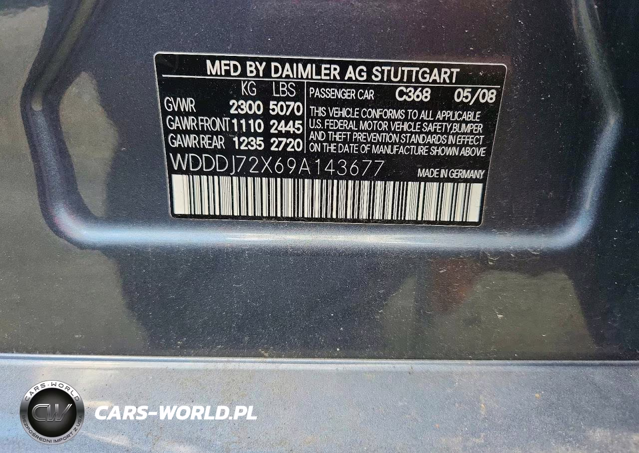 2009 Mercedes-Benz Cls 550 VIN:WDDDJ72X69A143677 - 12