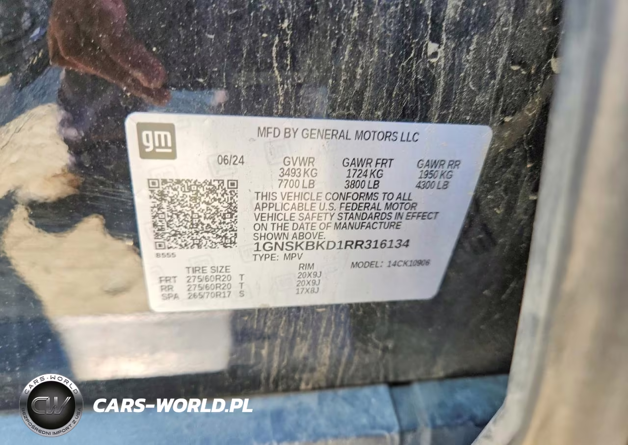 2024 Chevrolet Suburban K1500 Ls VIN:1GNSKBKD1RR316134 - 13