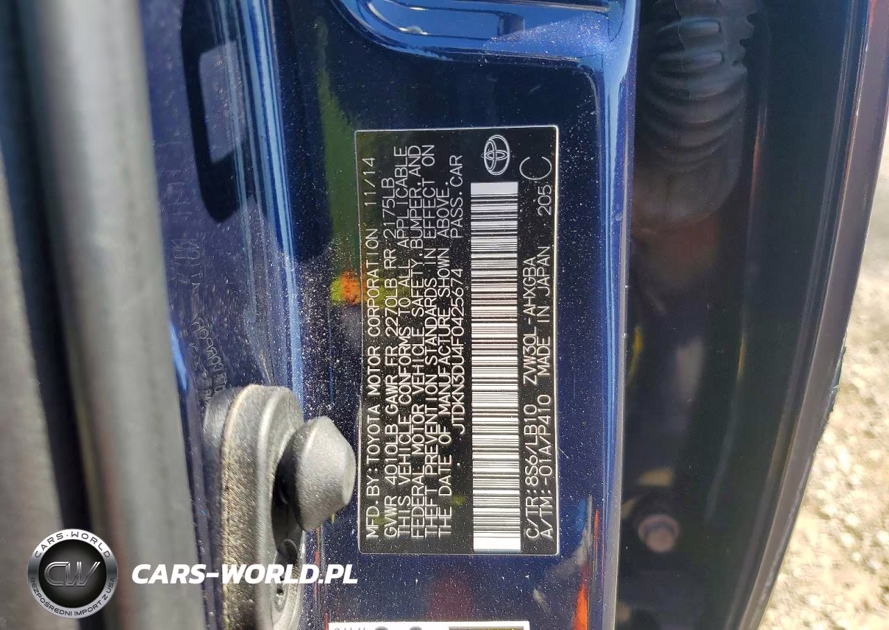 2015 Toyota Prius Four VIN:JTDKN3DU4F0425674 - 13