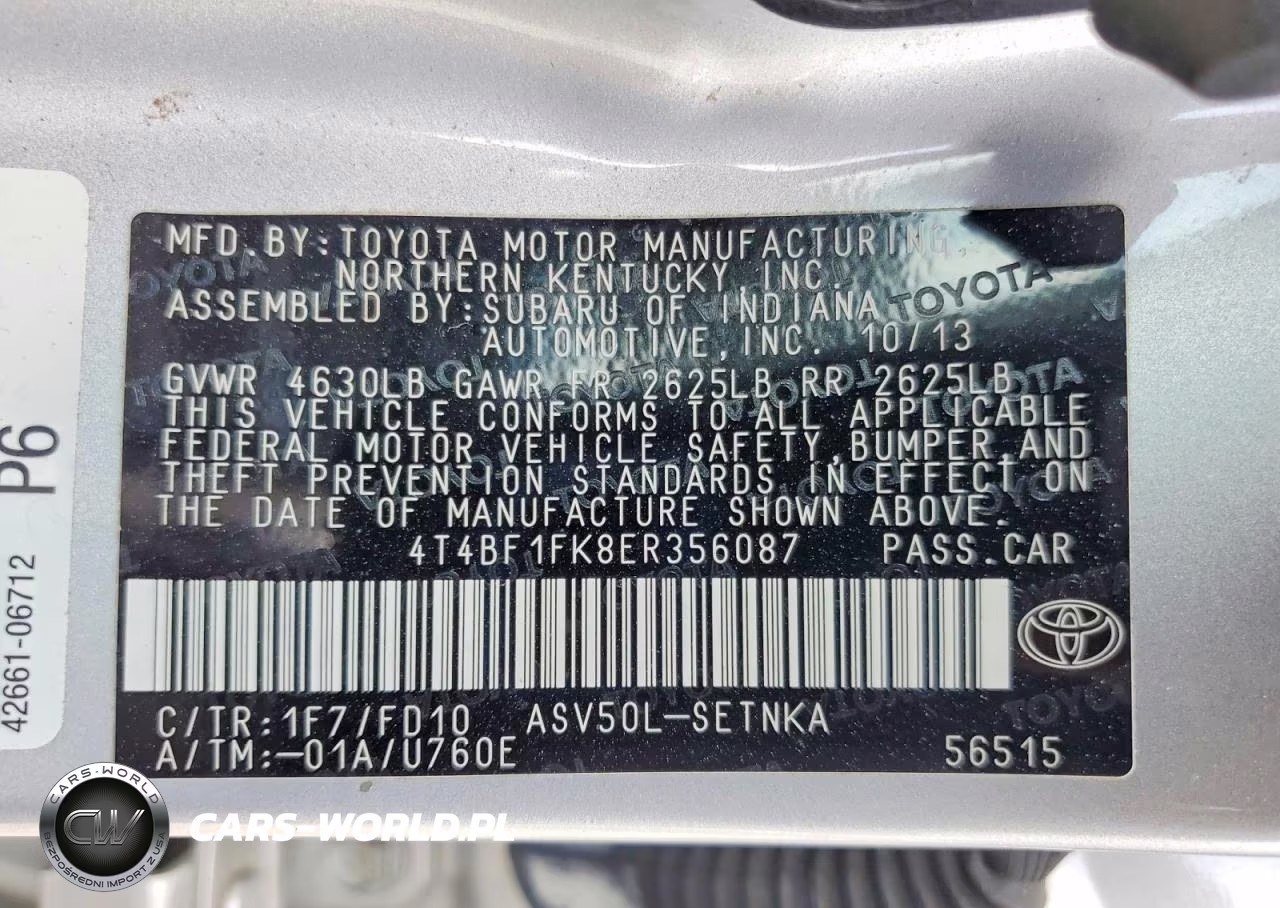 2014 Toyota Camry Le VIN:4T4BF1FK8ER356087 - 12