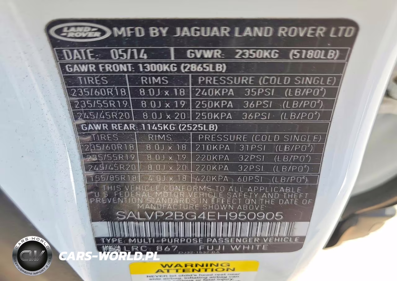 2014 Land Rover Range Rover Evoque Pure Plus VIN:SALVP2BG4EH950905 - 13