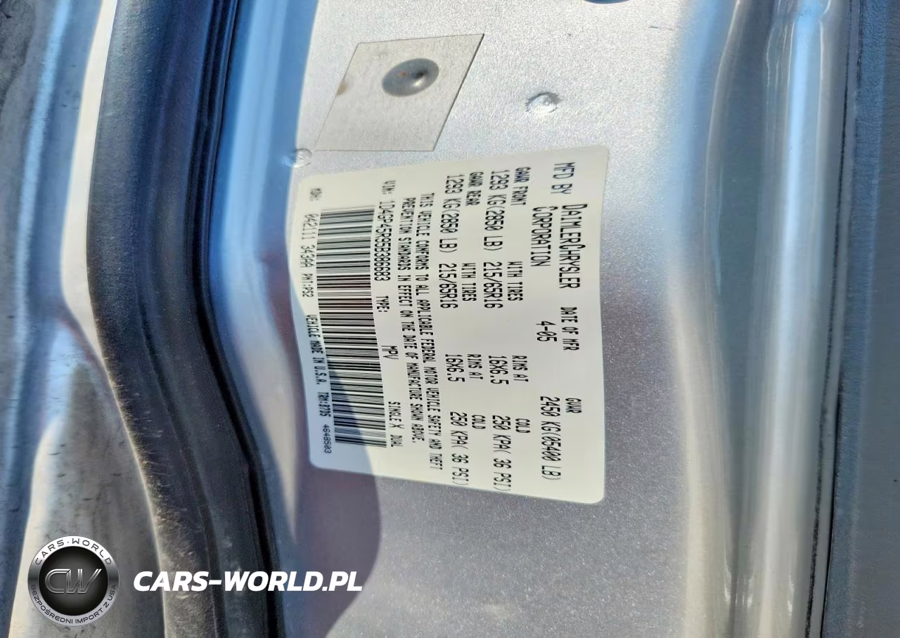 2005 Dodge Caravan Sxt VIN:1D4GP45R95B386683 - 13