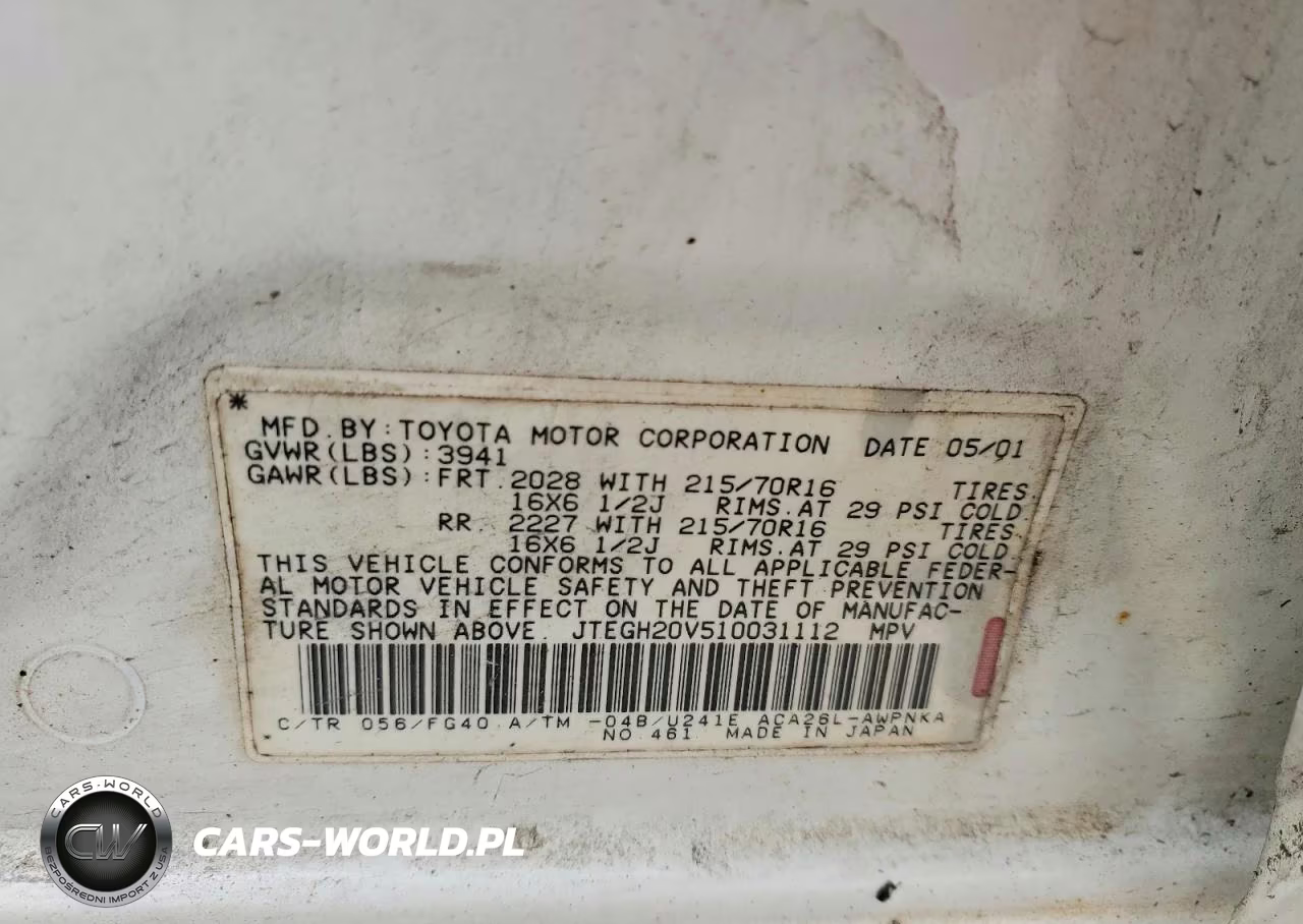 2001 Toyota Rav4 Base VIN:JTEGH20V510031112 - 13