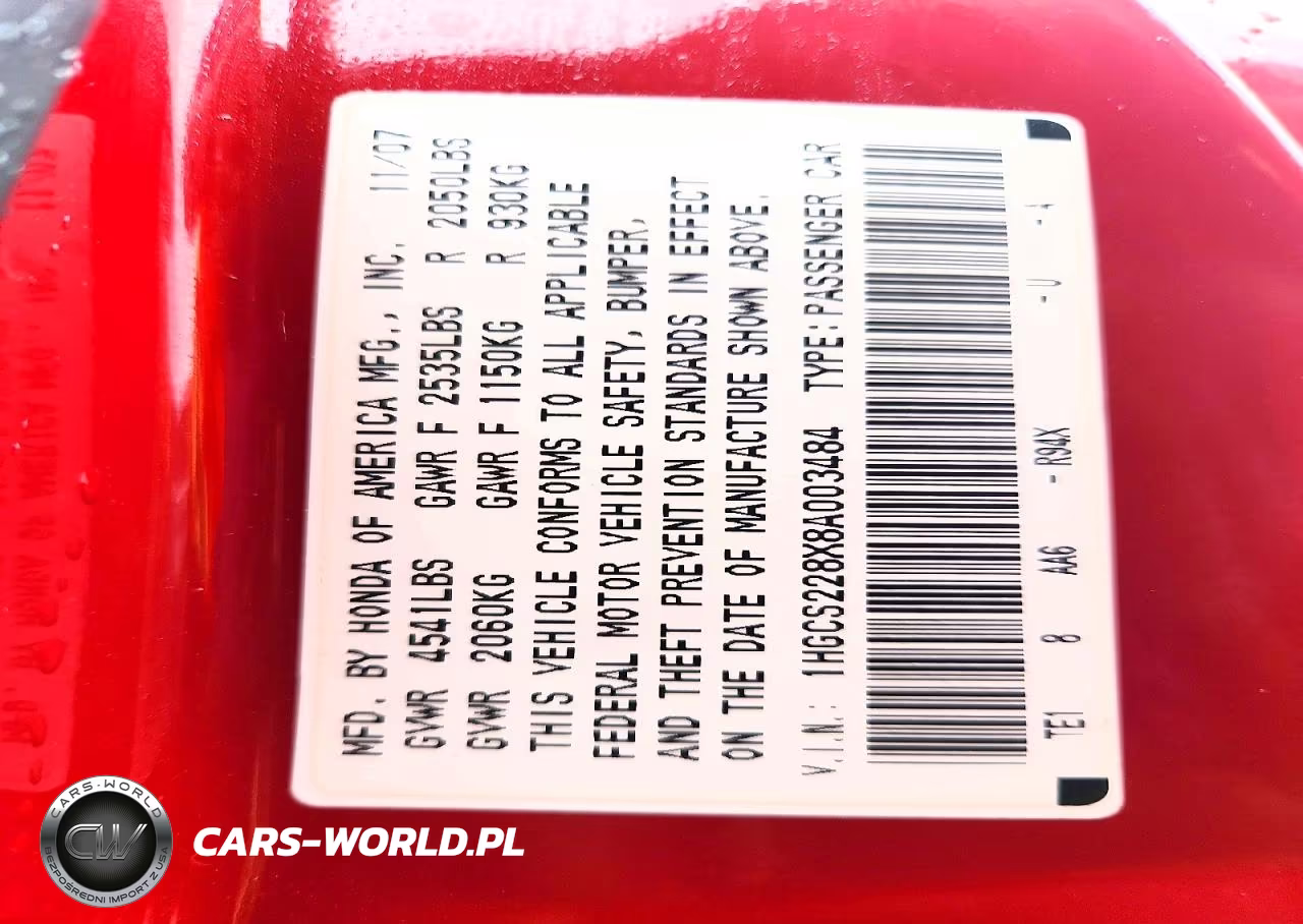 2008 Honda Accord Exl VIN:1HGCS228X8A003484 - 12
