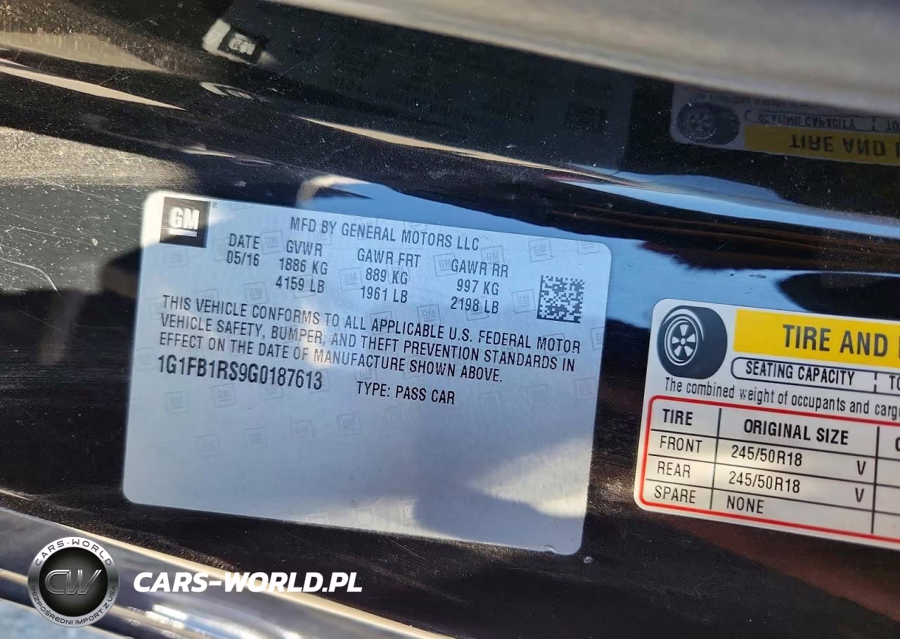 2016 Chevrolet Camaro Lt VIN:1G1FB1RS9G0187613 - 12
