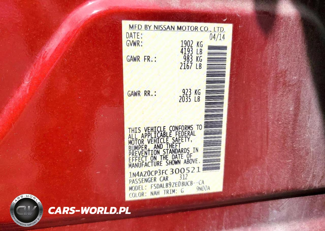 2015 Nissan Leaf S VIN:1N4AZ0CP3FC300521 - 14