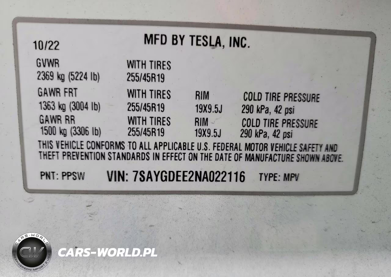 2022 Tesla Model Y VIN:7SAYGDEE2NA022116 - 12