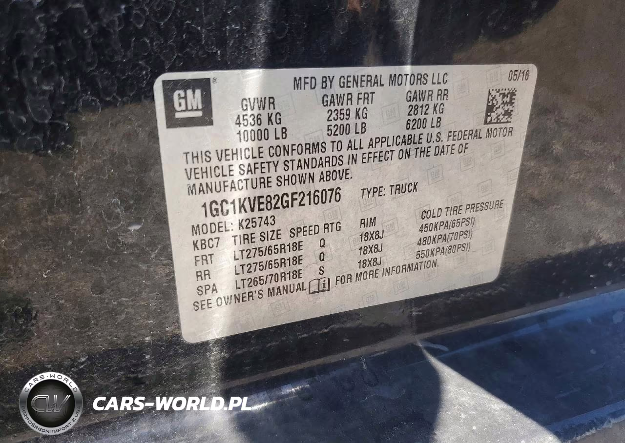 2016 Chevrolet Silverado K2500 Heavy Duty Lt VIN:1GC1KVE82GF216076 - 13
