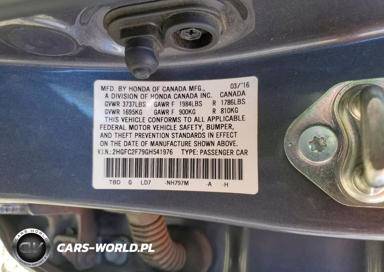 2016 Honda Civic Ex VIN:2HGFC2F79GH541976 - 12