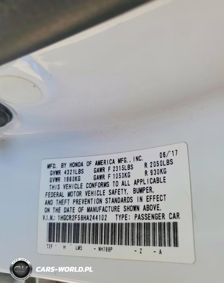 2017 Honda Accord Sport VIN:1HGCR2F58HA244102 - 12