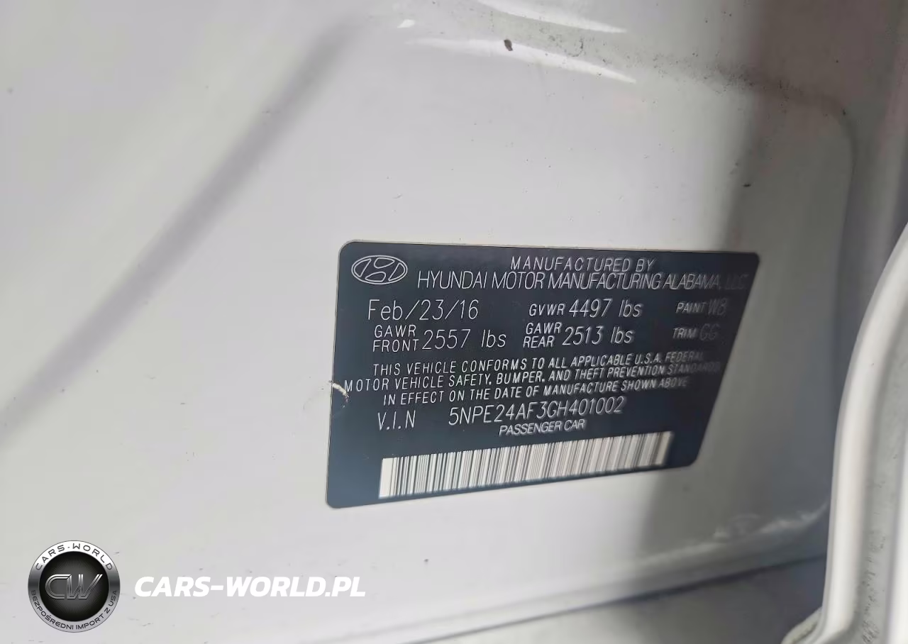 2016 Hyundai Sonata Se VIN:5NPE24AF3GH401002 - 12