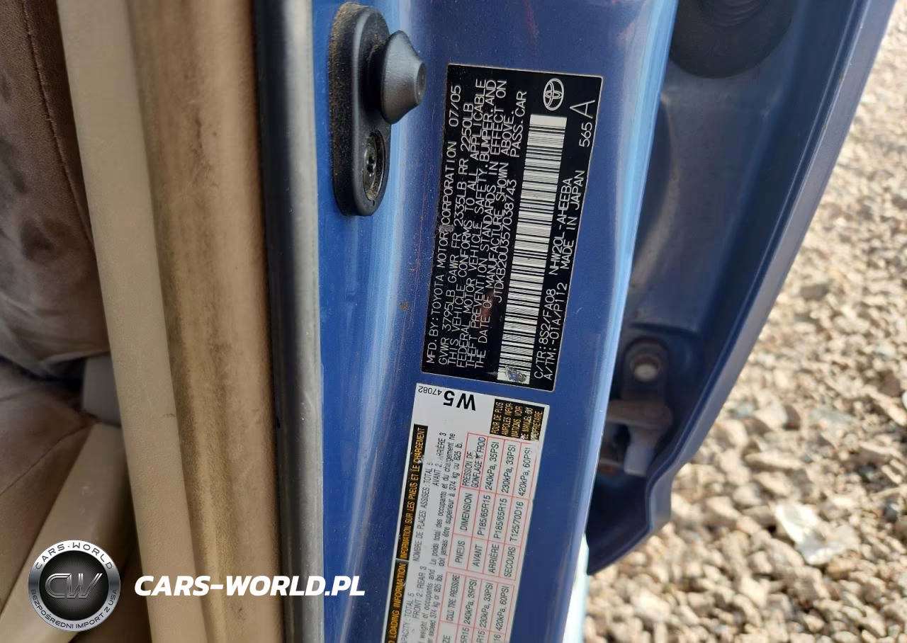 2005 Toyota Prius Base VIN:JTDKB20U357038743 - 12