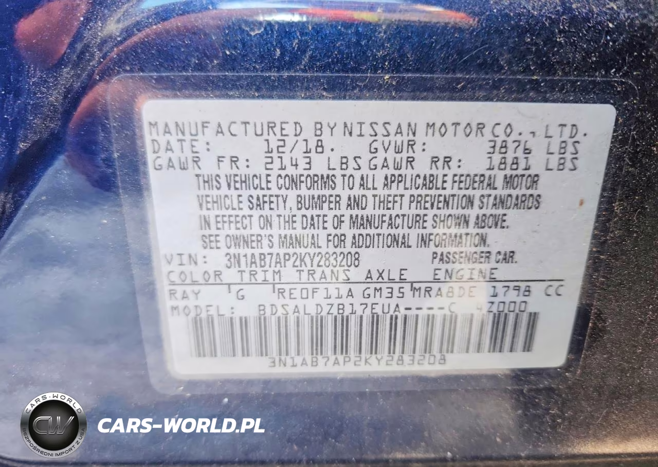 2019 Nissan Sentra Sv VIN:3N1AB7AP2KY283208 - 12