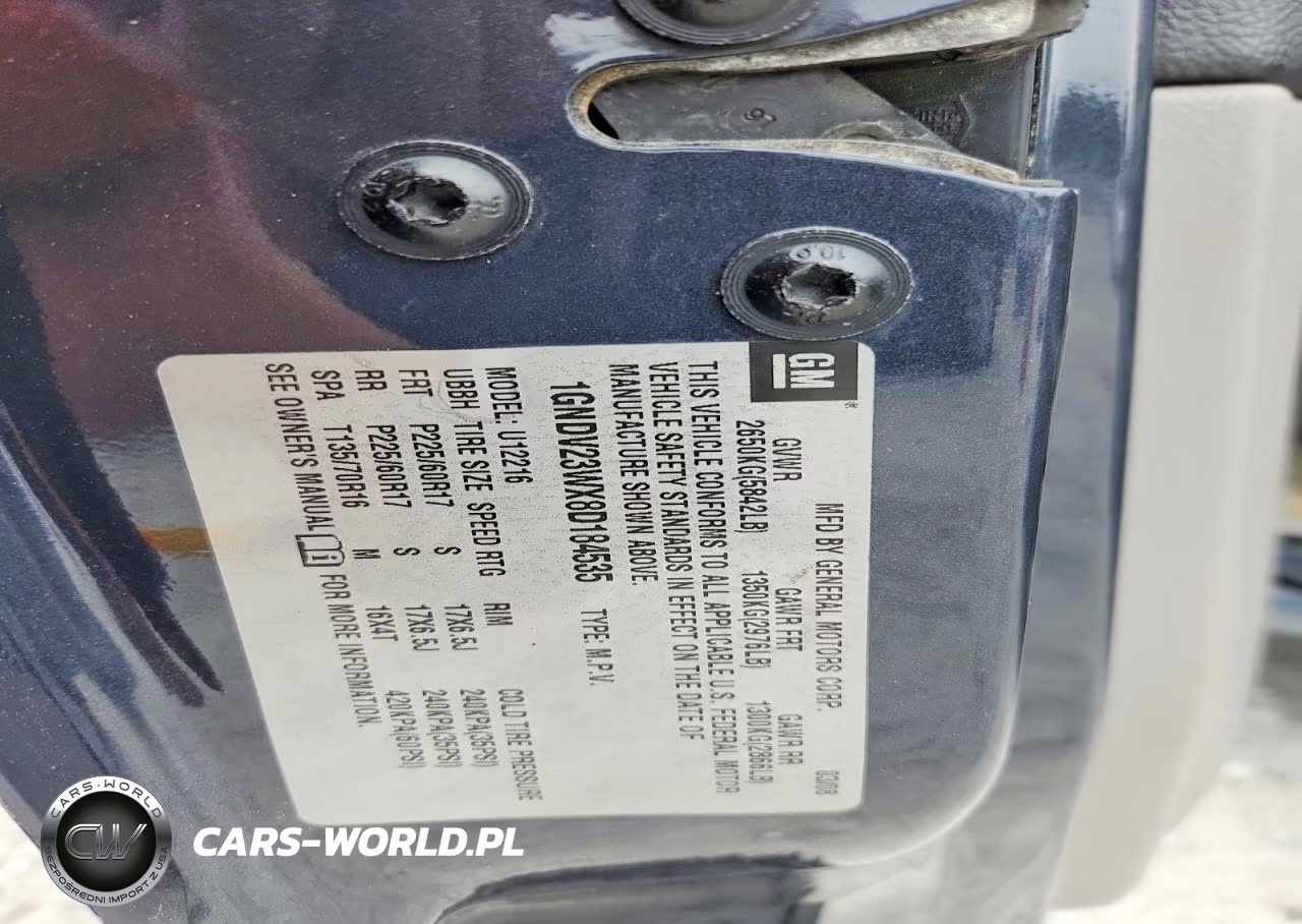 2008 Chevrolet Uplander Ls VIN:1GNDV23WX8D184535 - 13