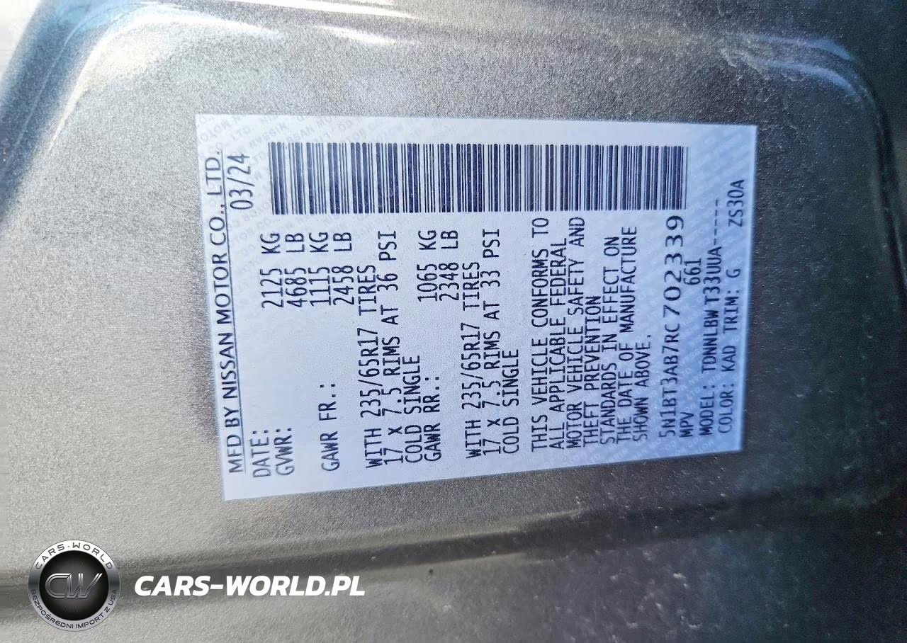 2024 Nissan Rogue S VIN:5N1BT3AB7RC702339 - 13