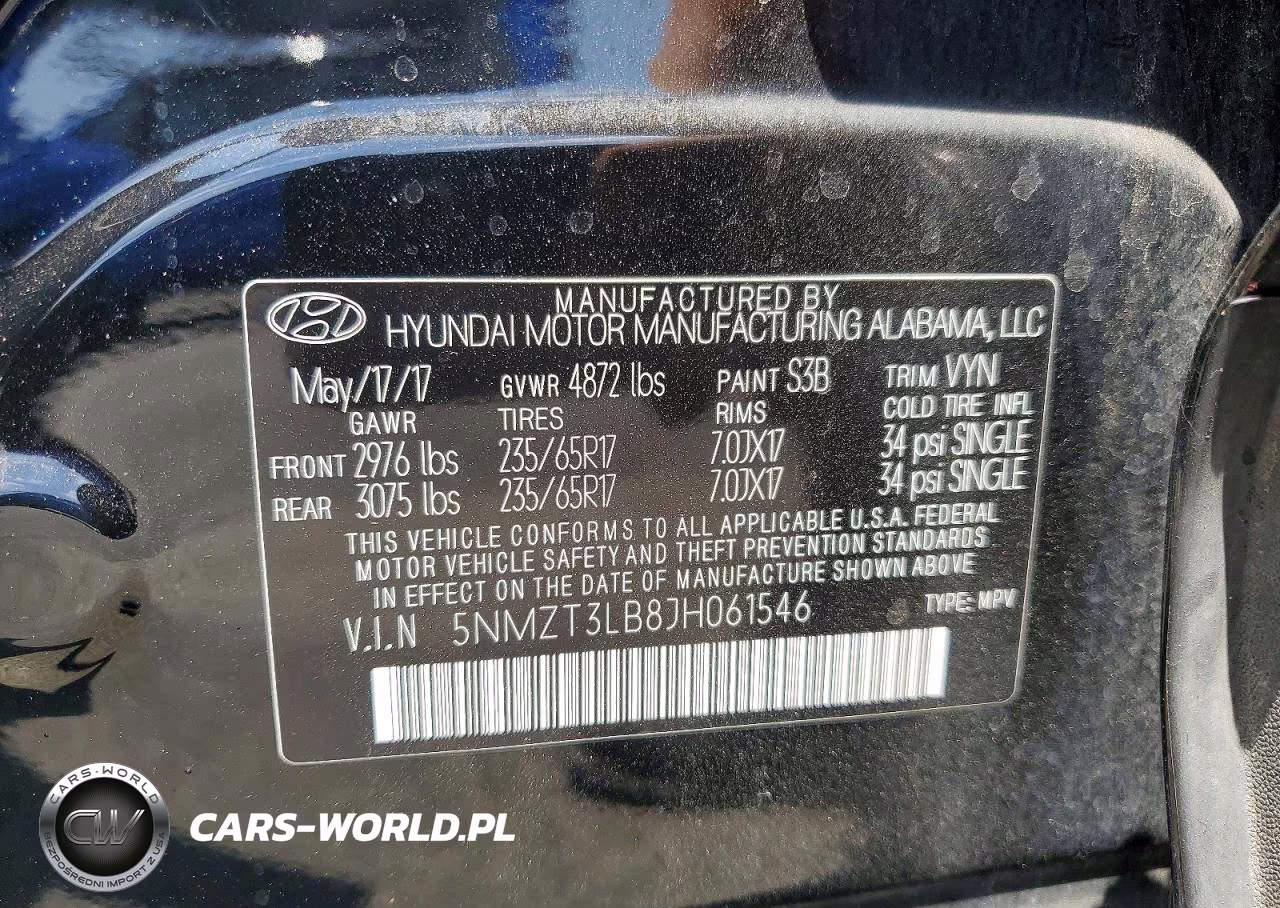 2018 Hyundai Santa Fe Sport 2.4L VIN:5NMZT3LB8JH061546 - 12