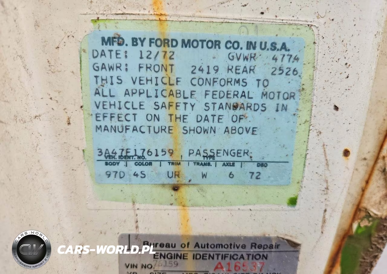 1973 Ford Uk VIN:3A47F176159 - 12