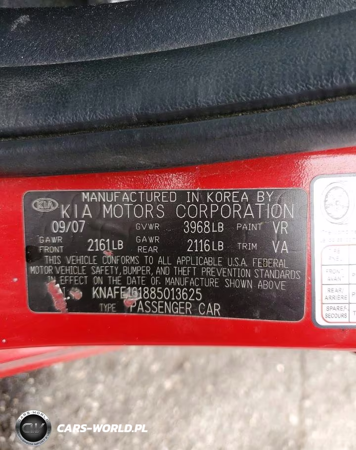 2008 Kia Spectra5 5 Sx VIN:KNAFE161885013625 - 12