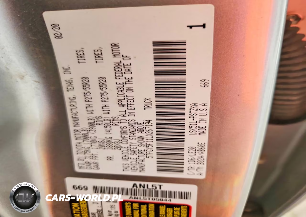 2020 Toyota Tundra Platinum VIN:5TFGY5F11LX267194 - 12