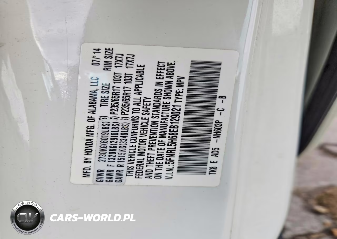 2014 Honda Odyssey Exl VIN:5FNRL5H68EB129021 - 12