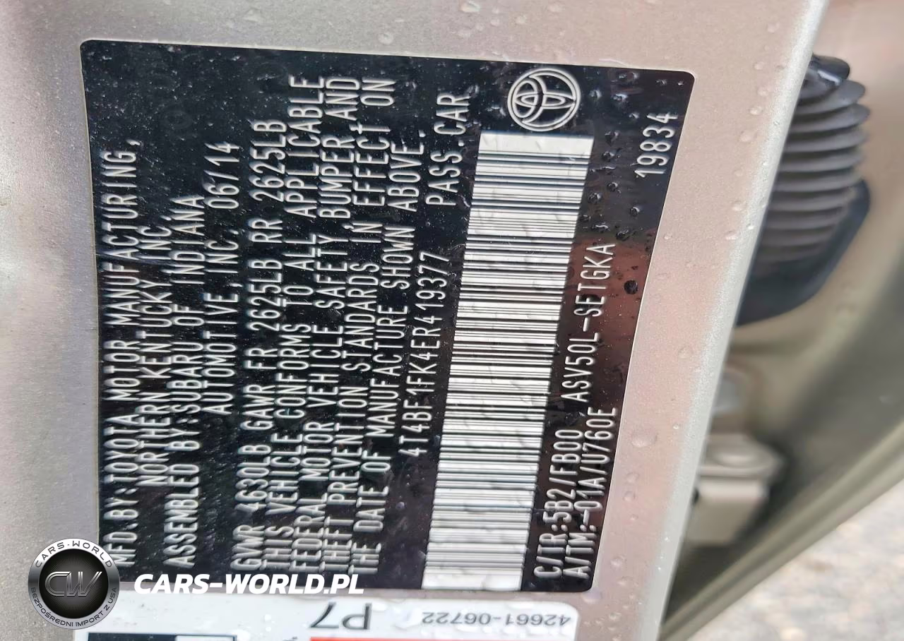 2014 Toyota Camry Xle VIN:4T4BF1FK4ER419377 - 12