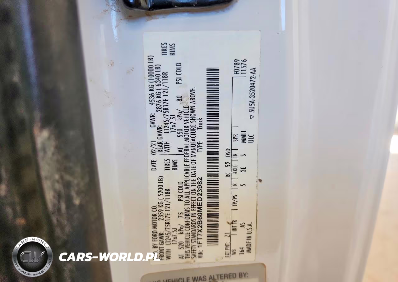 2021 Ford F250 Super Duty VIN:1FT7X2B60MED23982 - 12