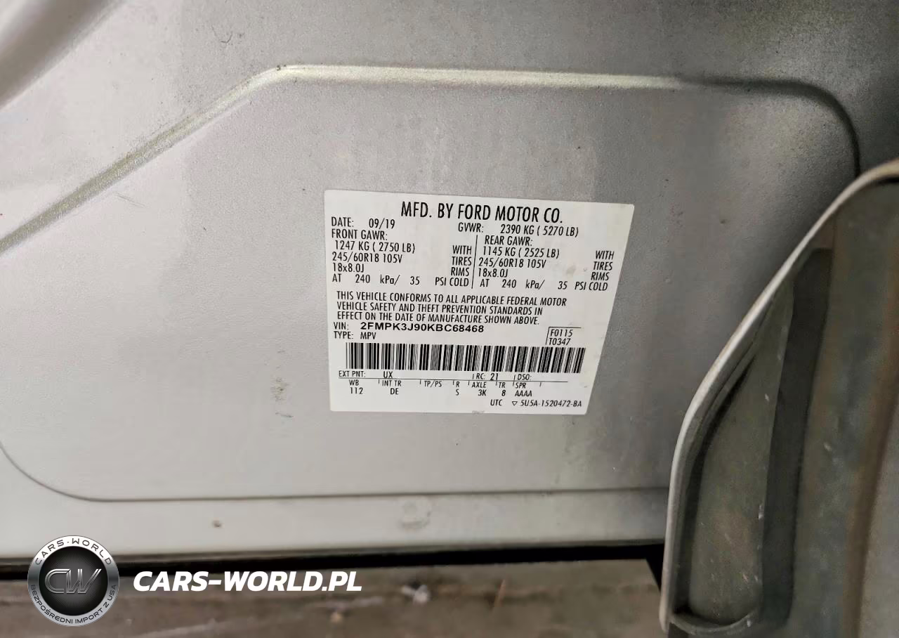 2019 Ford Edge Sel VIN:2FMPK3J90KBC68468 - 14