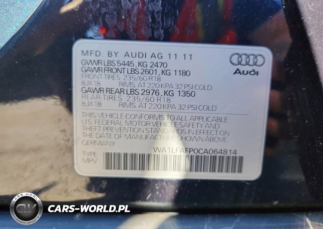 2012 Audi Q5 Premium Plus VIN:WA1LFAFP0CA064814 - 13