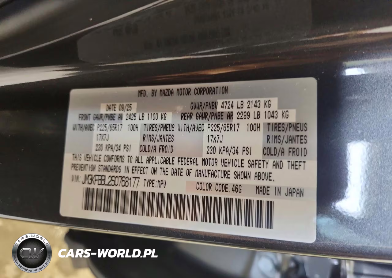 2025 Mazda Cx-5 Select VIN:JM3KFBBL2S0768177 - 13