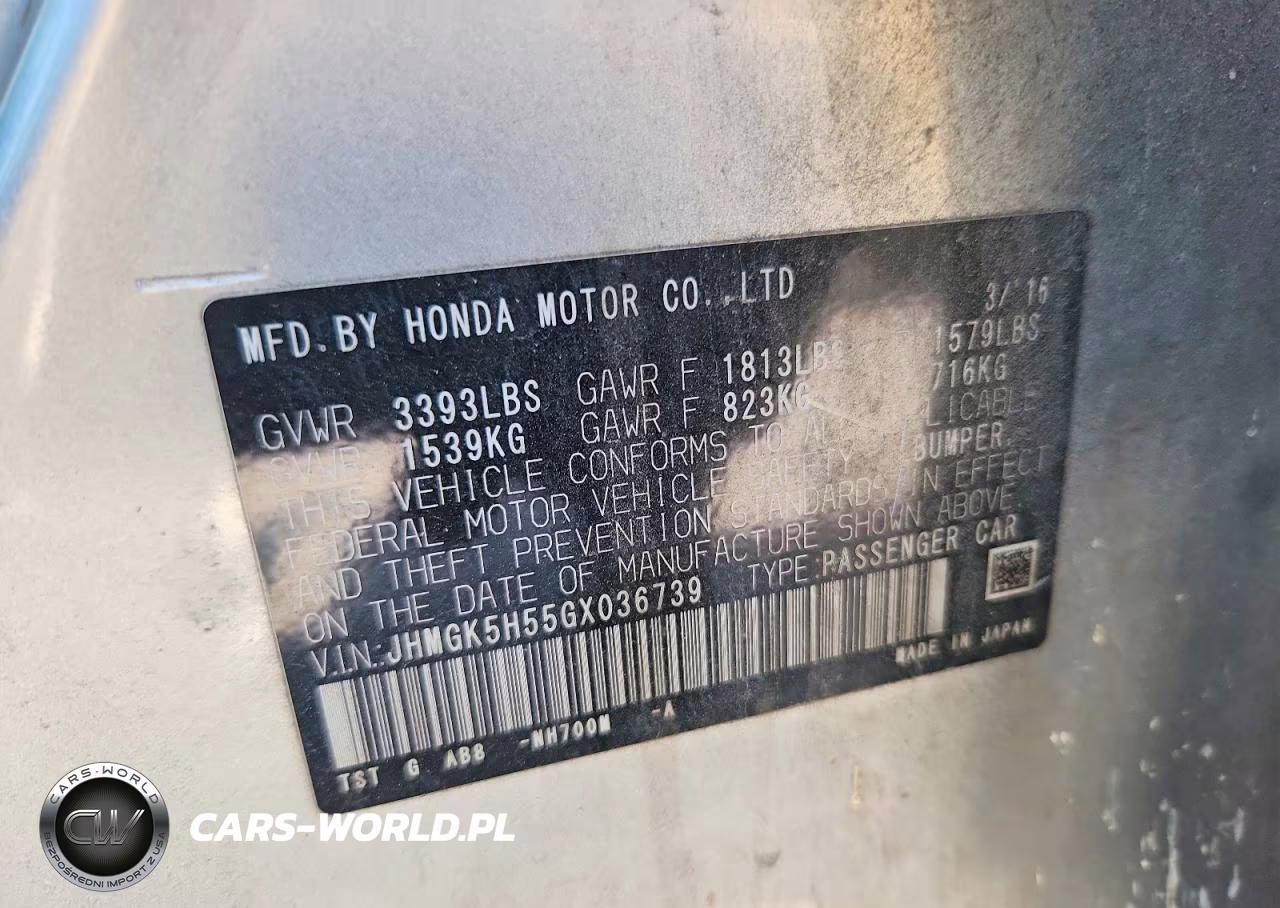 2016 Honda Fit Lx VIN:JHMGK5H55GX036739 - 13