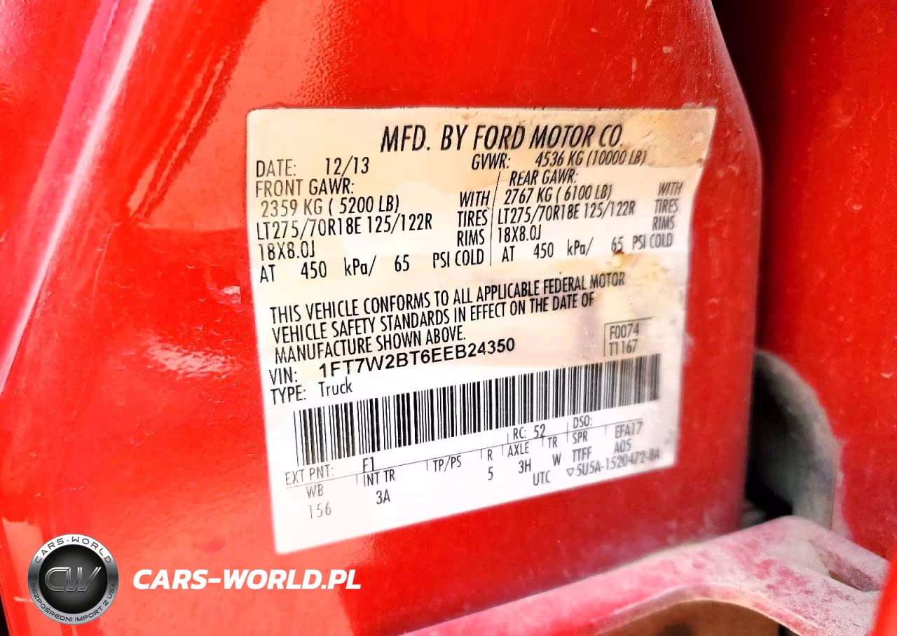 2014 Ford F250 Super Duty VIN:1FT7W2BT6EEB24350 - 13