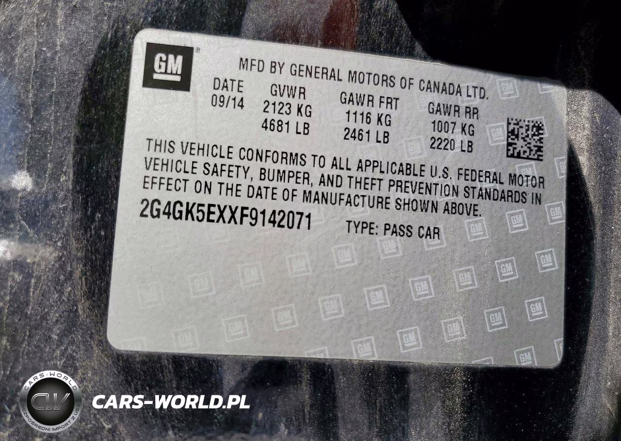 2015 Buick Regal VIN:2G4GK5EXXF9142071 - 12