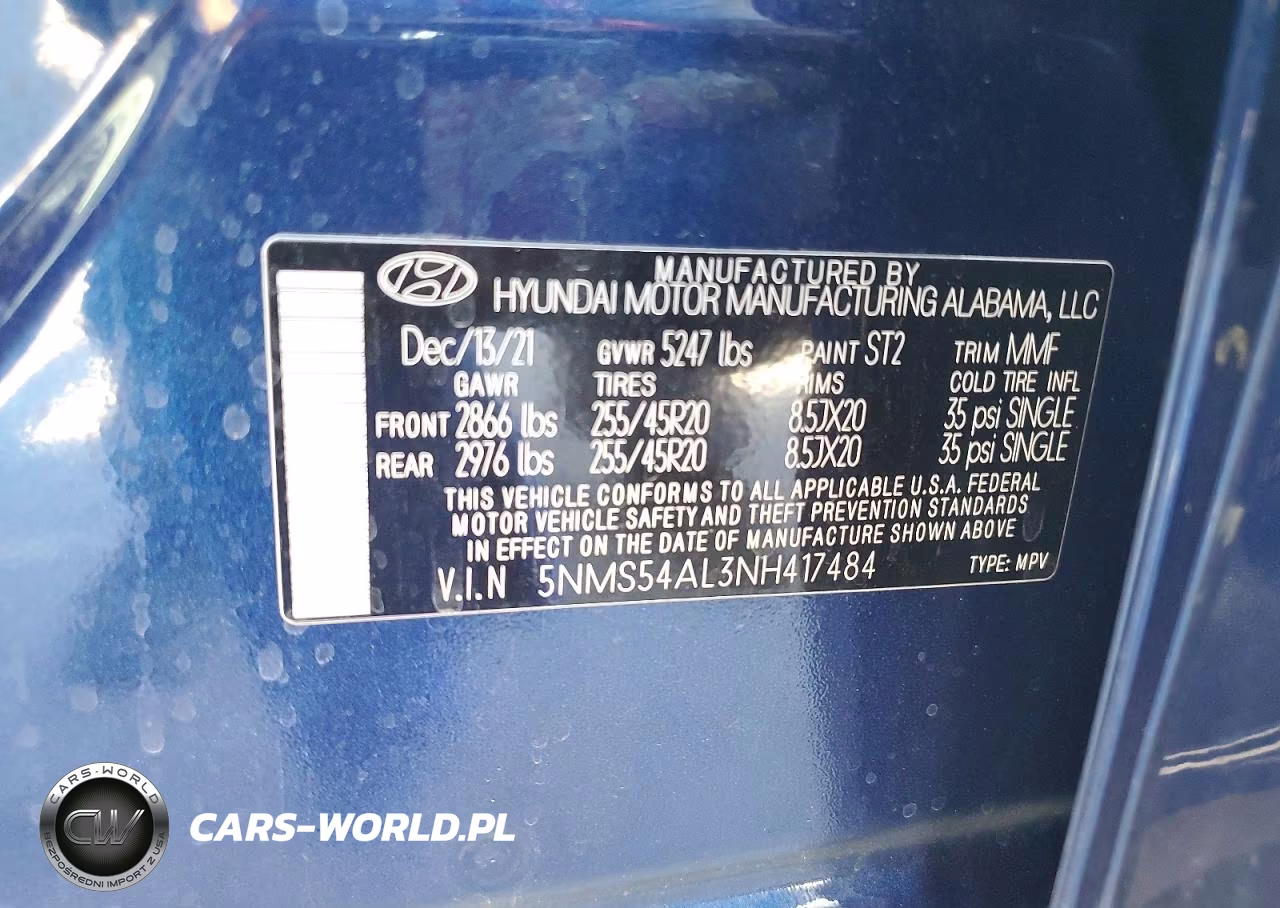 2022 Hyundai Santa Fe Calligraphy VIN:5NMS54AL3NH417484 - 13