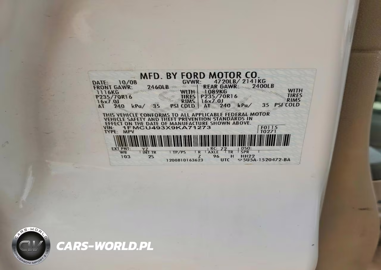 2009 Ford Escape Hybrid VIN:1FMCU493X9KA71273 - 12